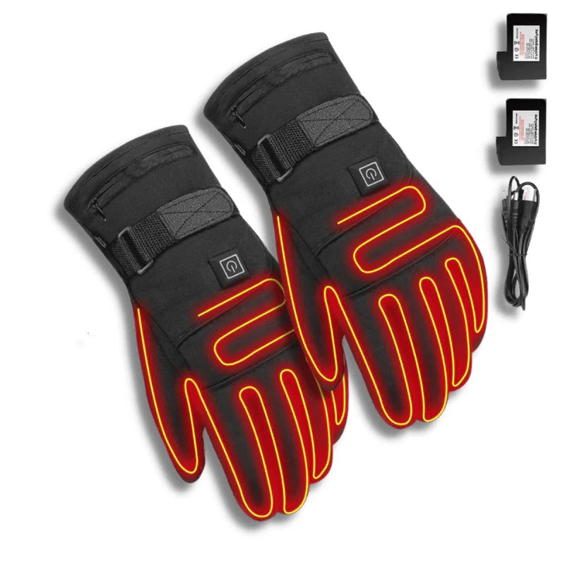 Touchscreen Heated Gloves with Three Heat Modes and Wind-Resistant Shell