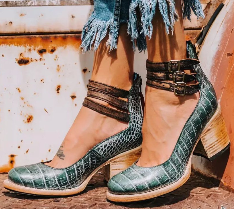 Margaret Comfortable Classic Strap Heels