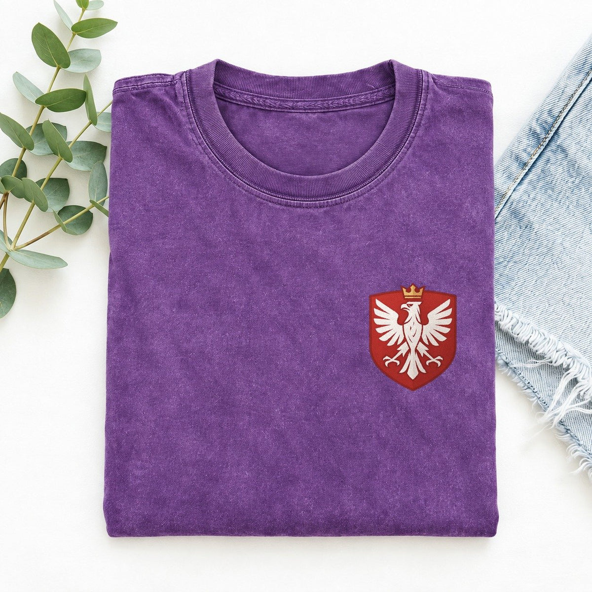 Poland White Eagle Left Chest Vintage T-shirt