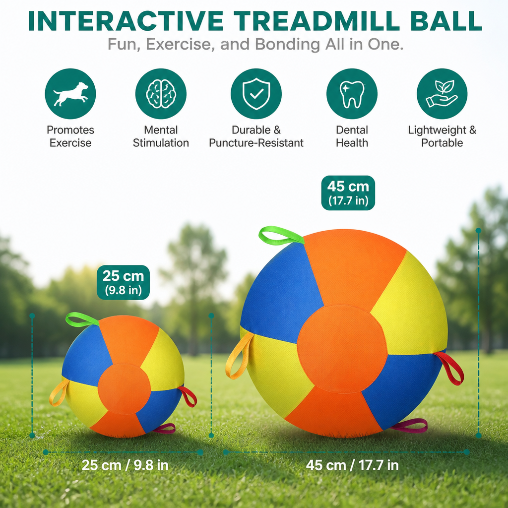 Interactive Colorful Herding Ball with Handles for Dogs β Durable Outdoor Training Toy