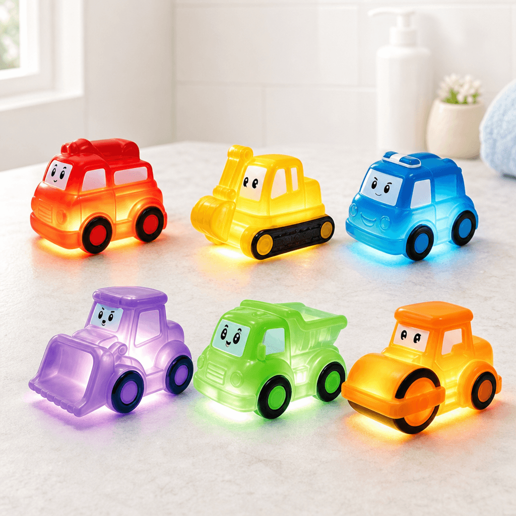 LED Floating Vehicle Set for Water Play & Toddler Fun