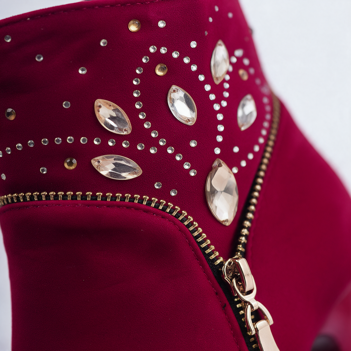 Rhinestone Ankle Boots