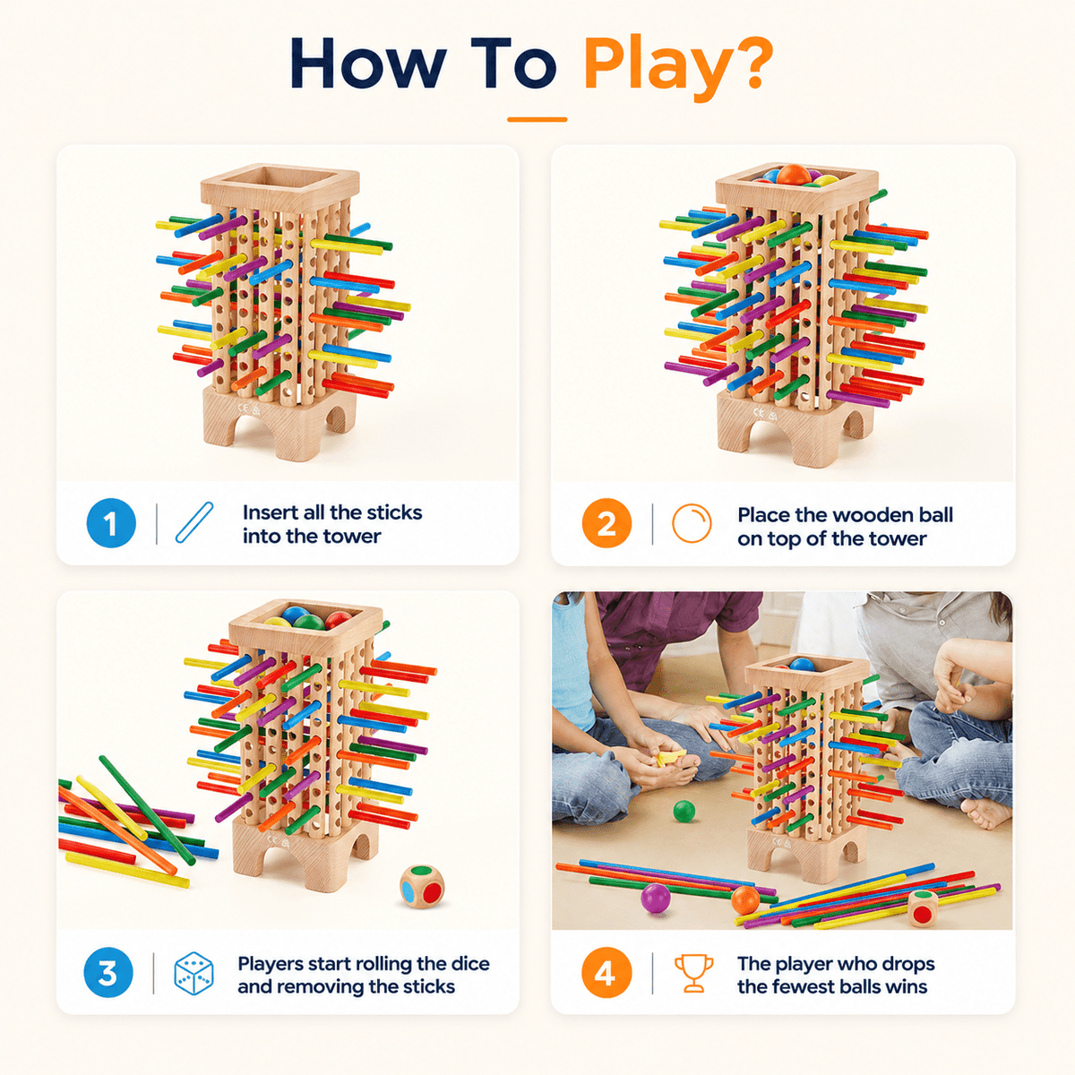 Stick Drop Tower Game