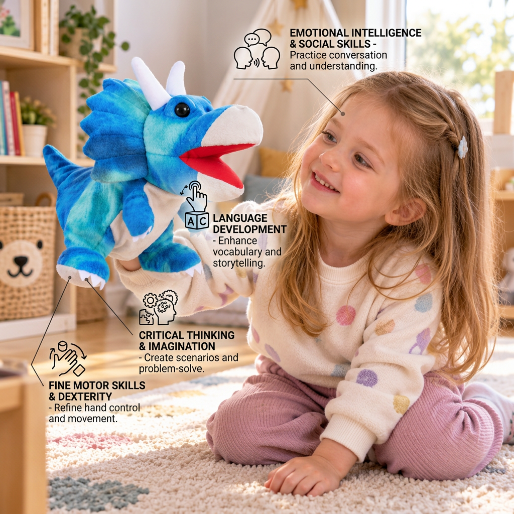 Funny Dinosaur Plush Hand Puppet