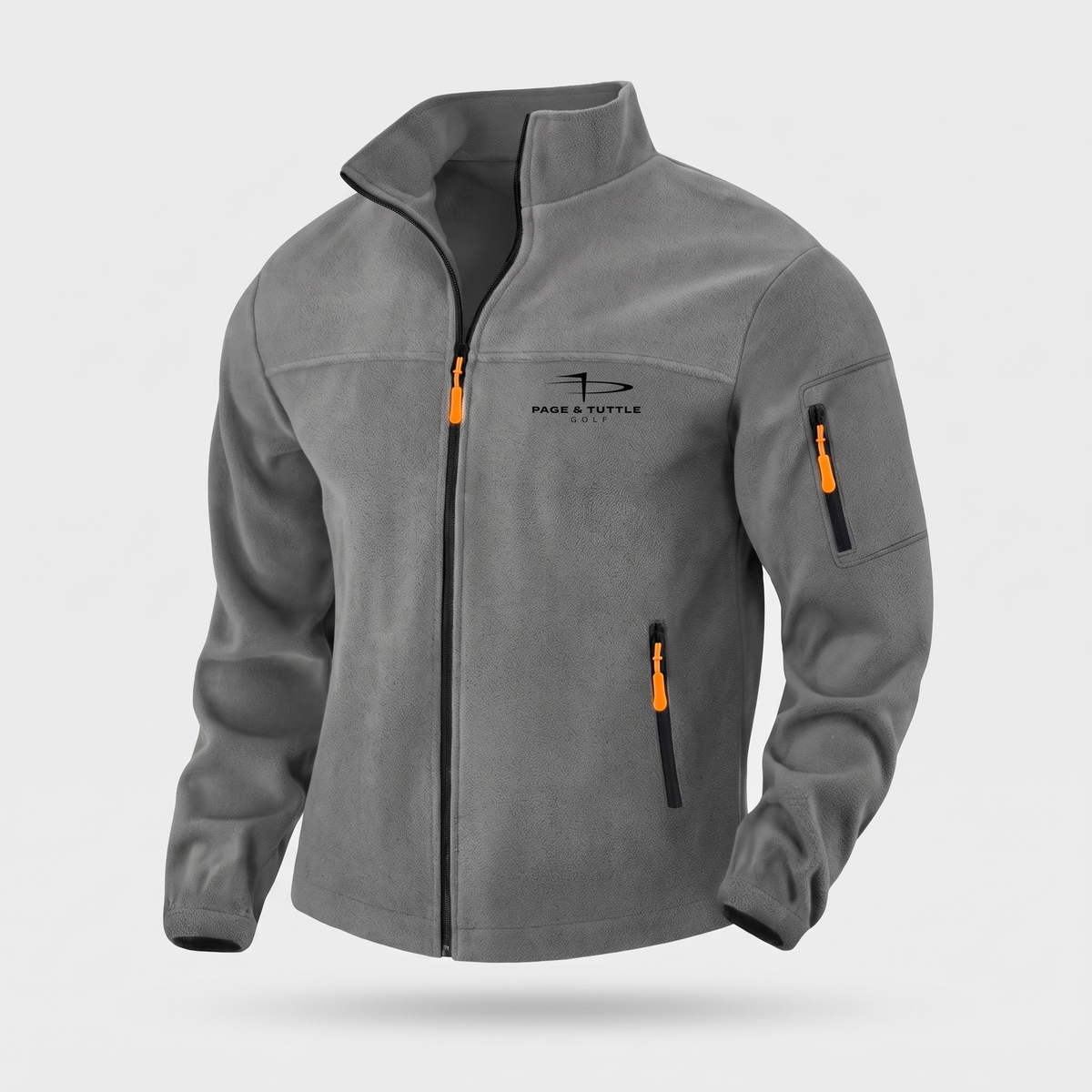 Men's Fleece Jacket - Full Zip Stand Collar - Walking & Hiking Midlayer