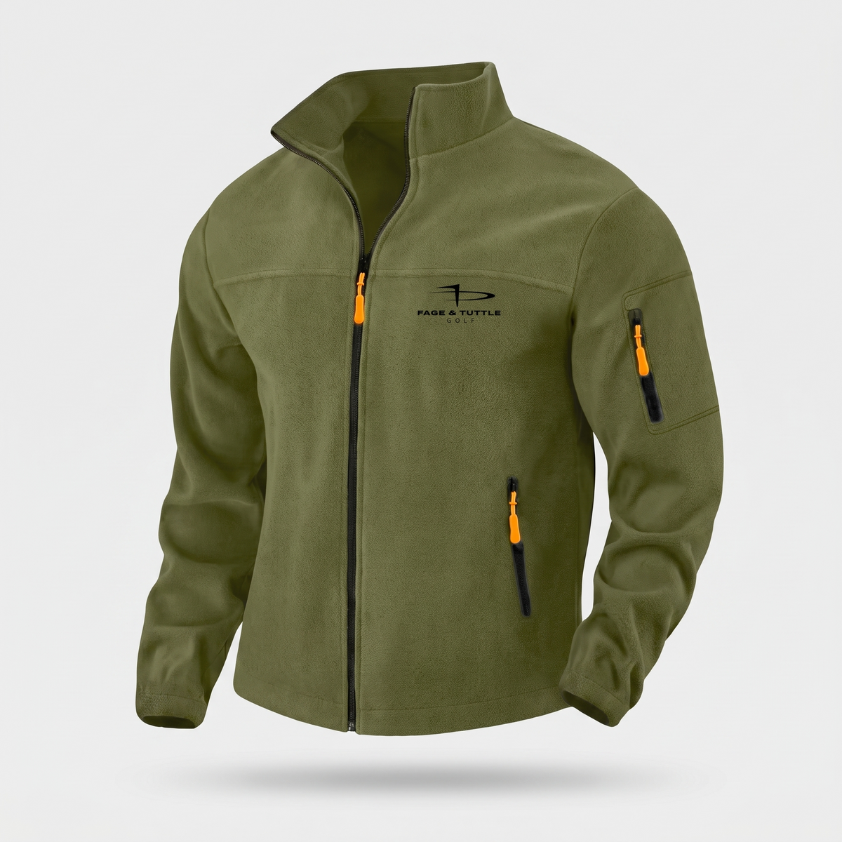 Men's Fleece Jacket - Full Zip Stand Collar - Walking & Hiking Midlayer
