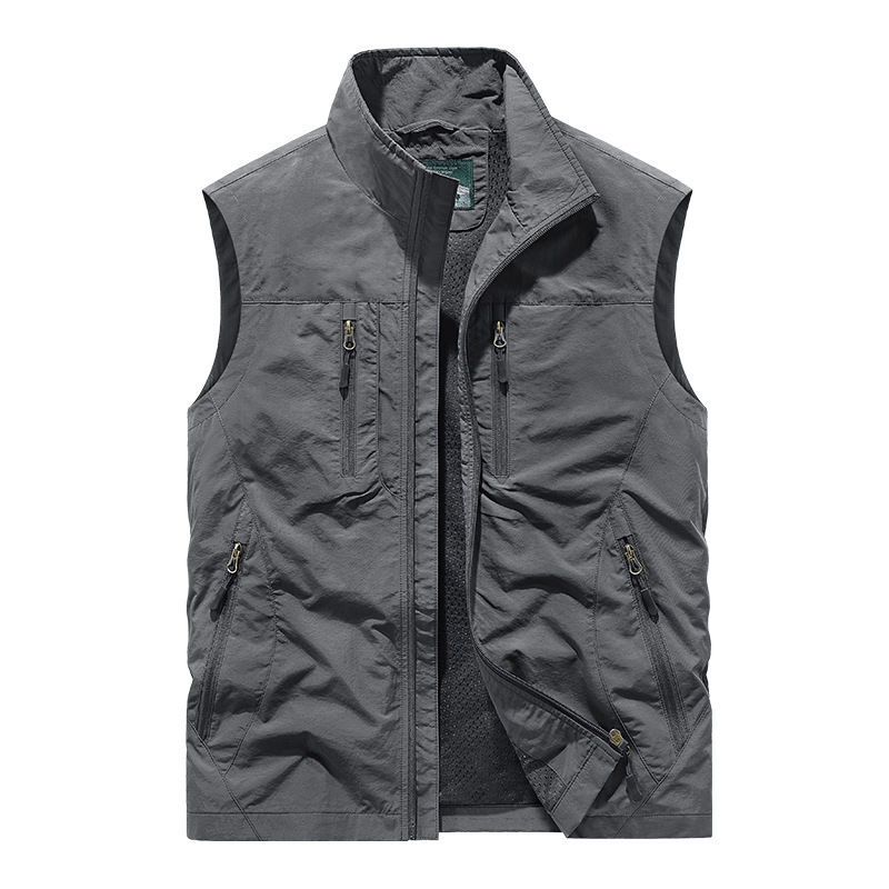 Oversized Sleeveless Men's Vest with Pockets
