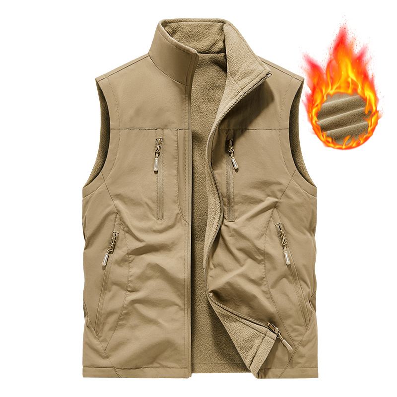 Oversized Sleeveless Men's Vest with Pockets