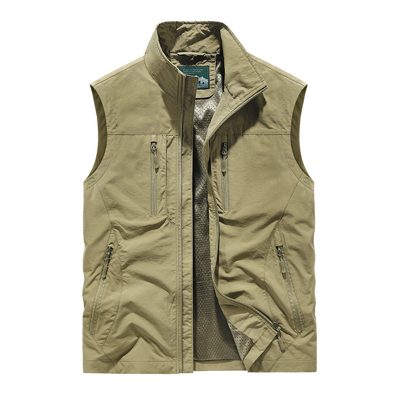Oversized Sleeveless Men's Vest with Pockets