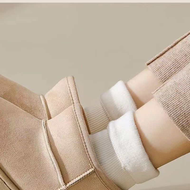 Thick Mid-Calf Socks – Warm & Solid Color