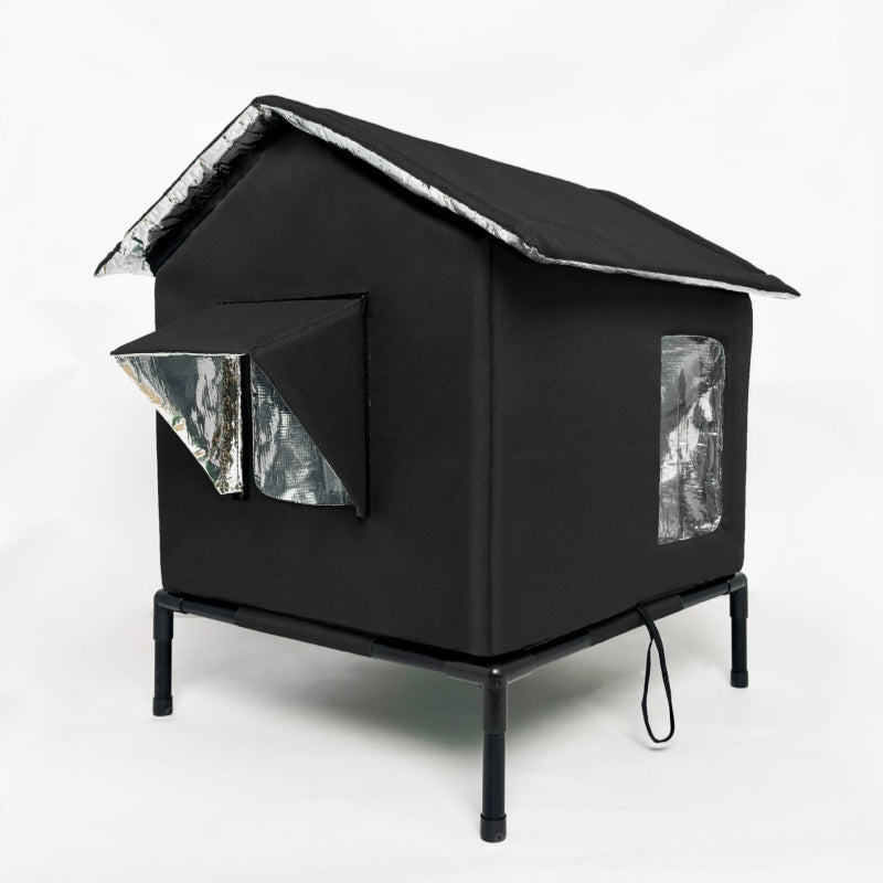 Elevated Outdoor Cat House | Waterproof, Insulated & Protected Against Weather and Wind
