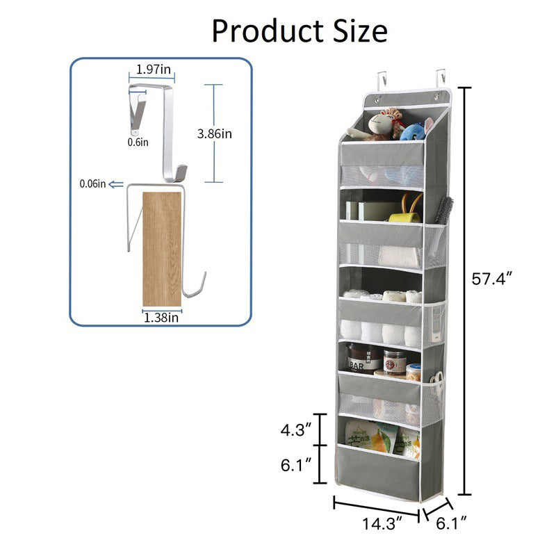 5-Tier Hanging Storage Organizer for Door or Closet