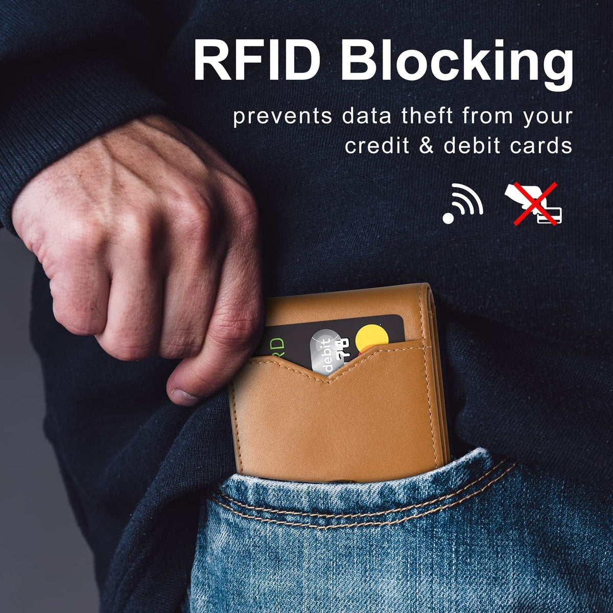 Men's Ultra Thin RFID Blocking Wallet
