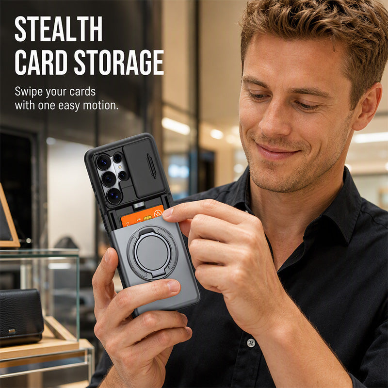 2-in-1 Shock-Resistant Phone Case with Hidden Card Holder