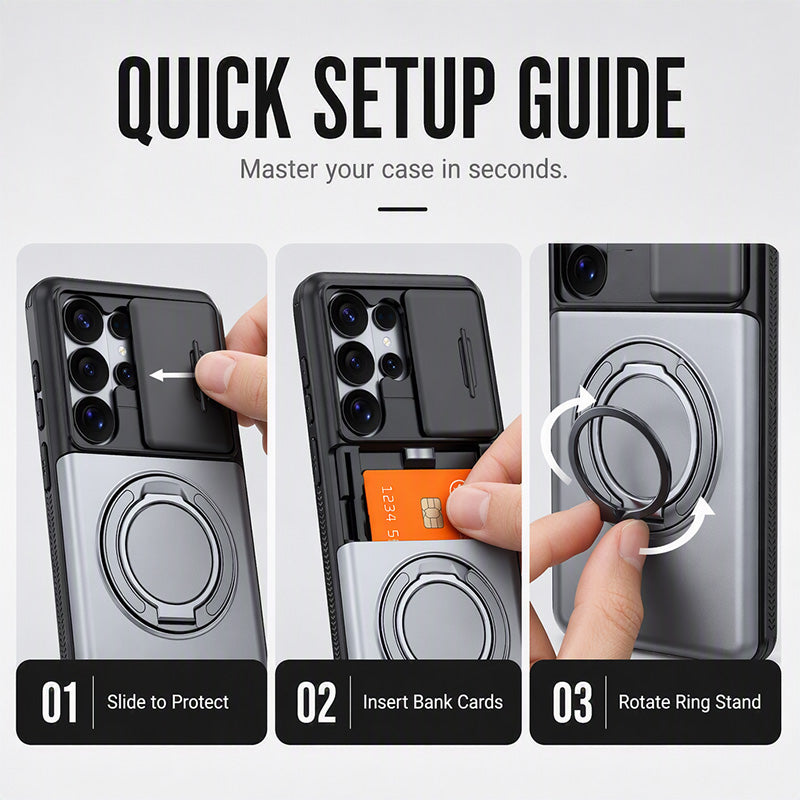 2-in-1 Shock-Resistant Phone Case with Hidden Card Holder
