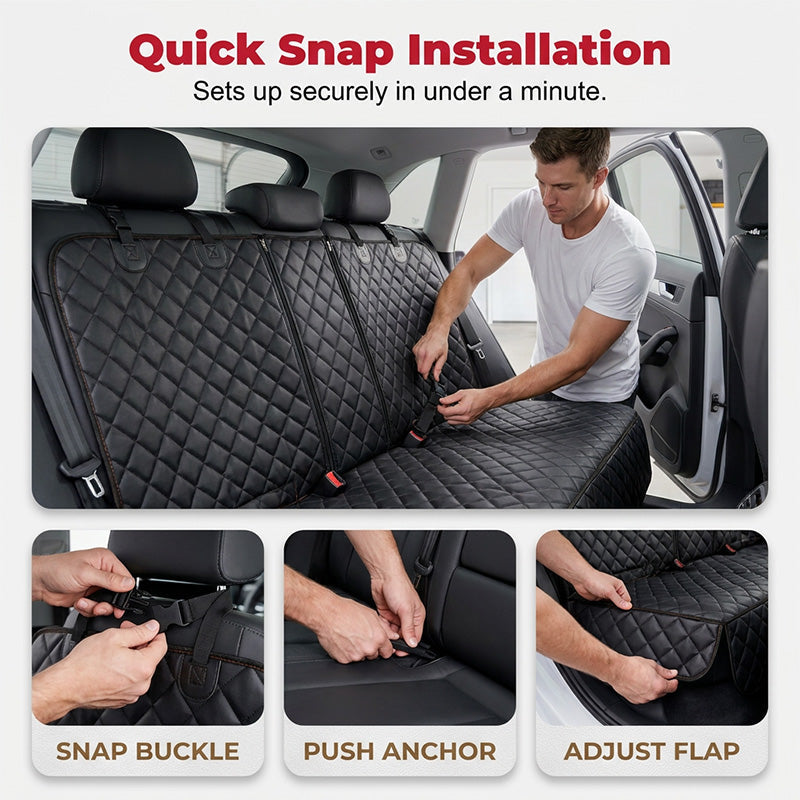 Foldable Dog Car Seat – Waterproof Oxford, Protective & Comfortable