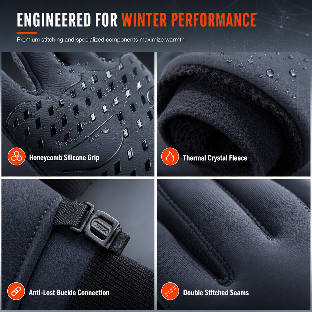 Waterproof Winter Cycling Gloves for Women and Men