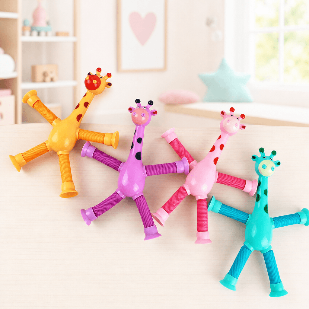 Light-Up Pop Tube Giraffe for Sensory Play