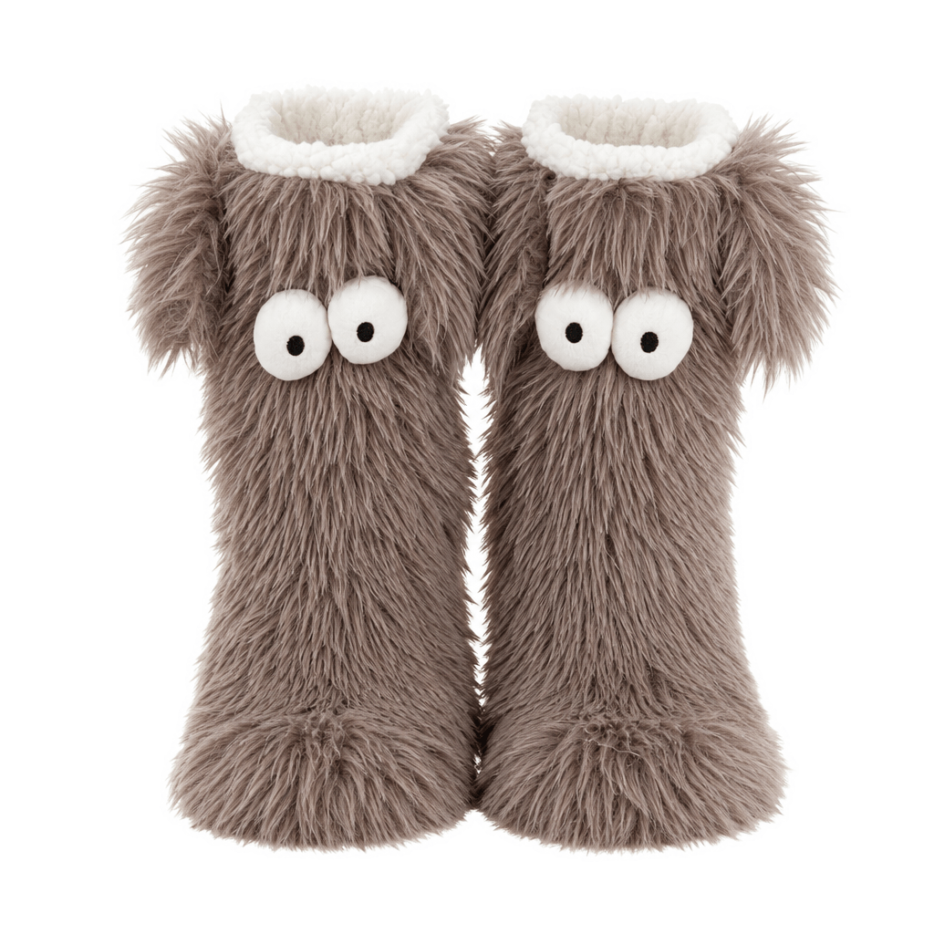 Fluffy Monster Slippers for Warm Feet
