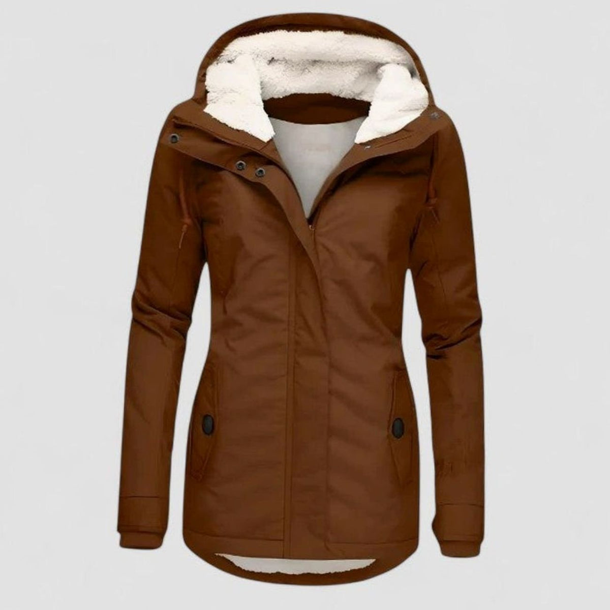 Women's Winter Jacket with Fleece Lining and Hood – Waterproof