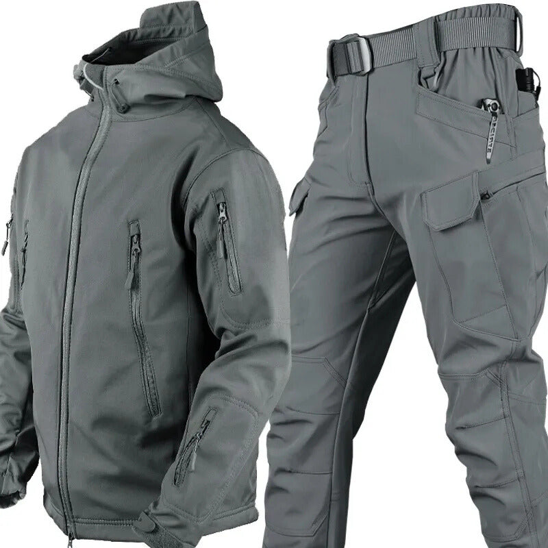 Waterproof, Windproof Outdoor Set: Jacket and Trousers with Fleece Lining