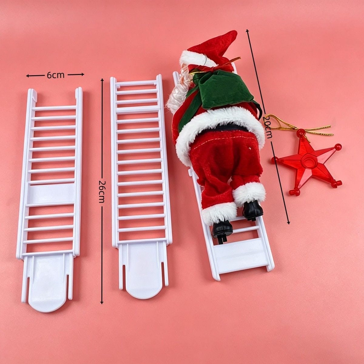 Electric Musical Climbing Santa Decoration