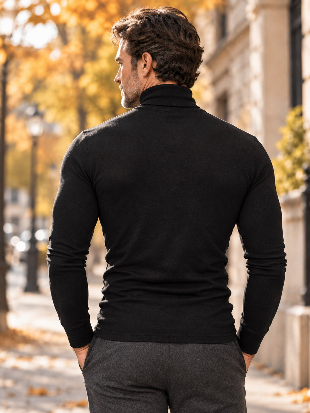 Men's Slim-Fit Turtleneck Top