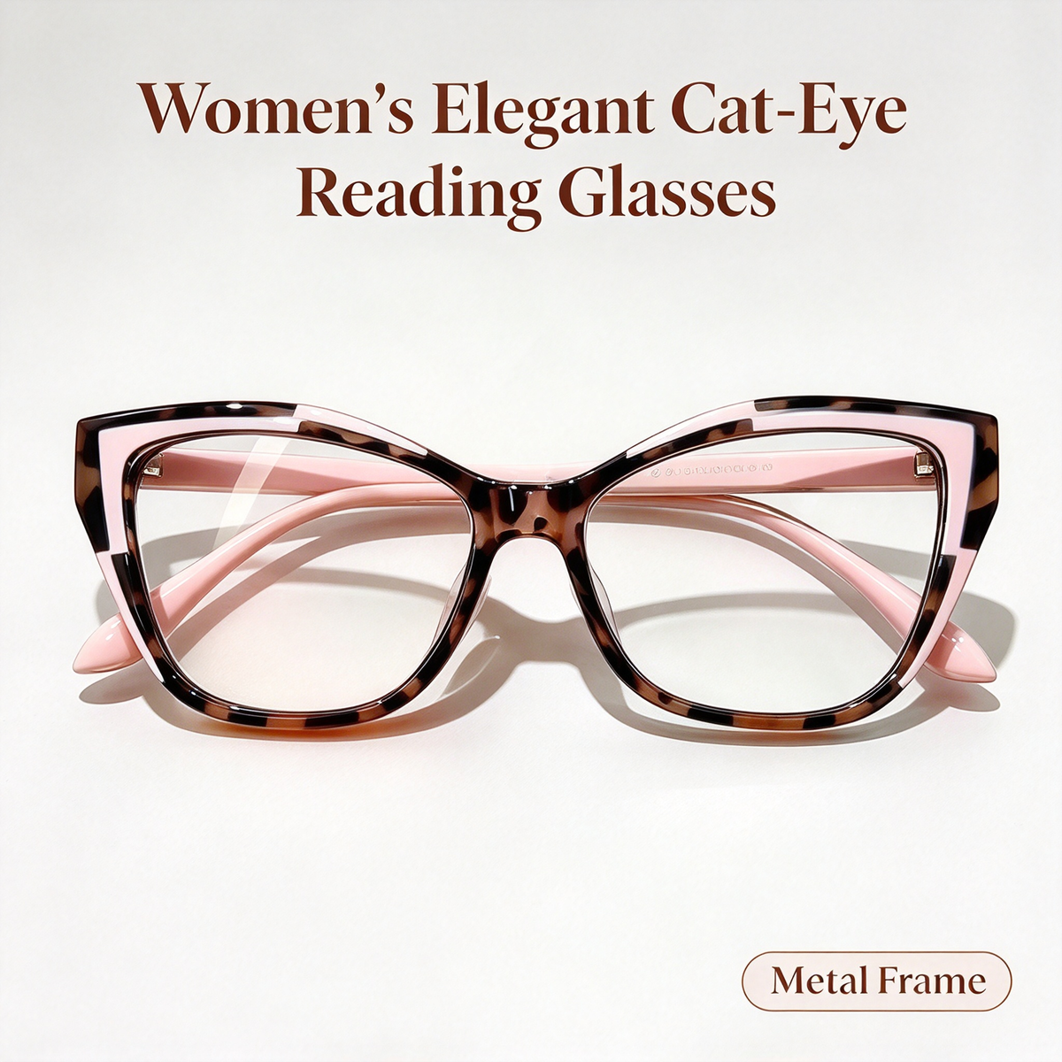 Women's Elegant Cat-Eye Metal Frame Reading Glasses