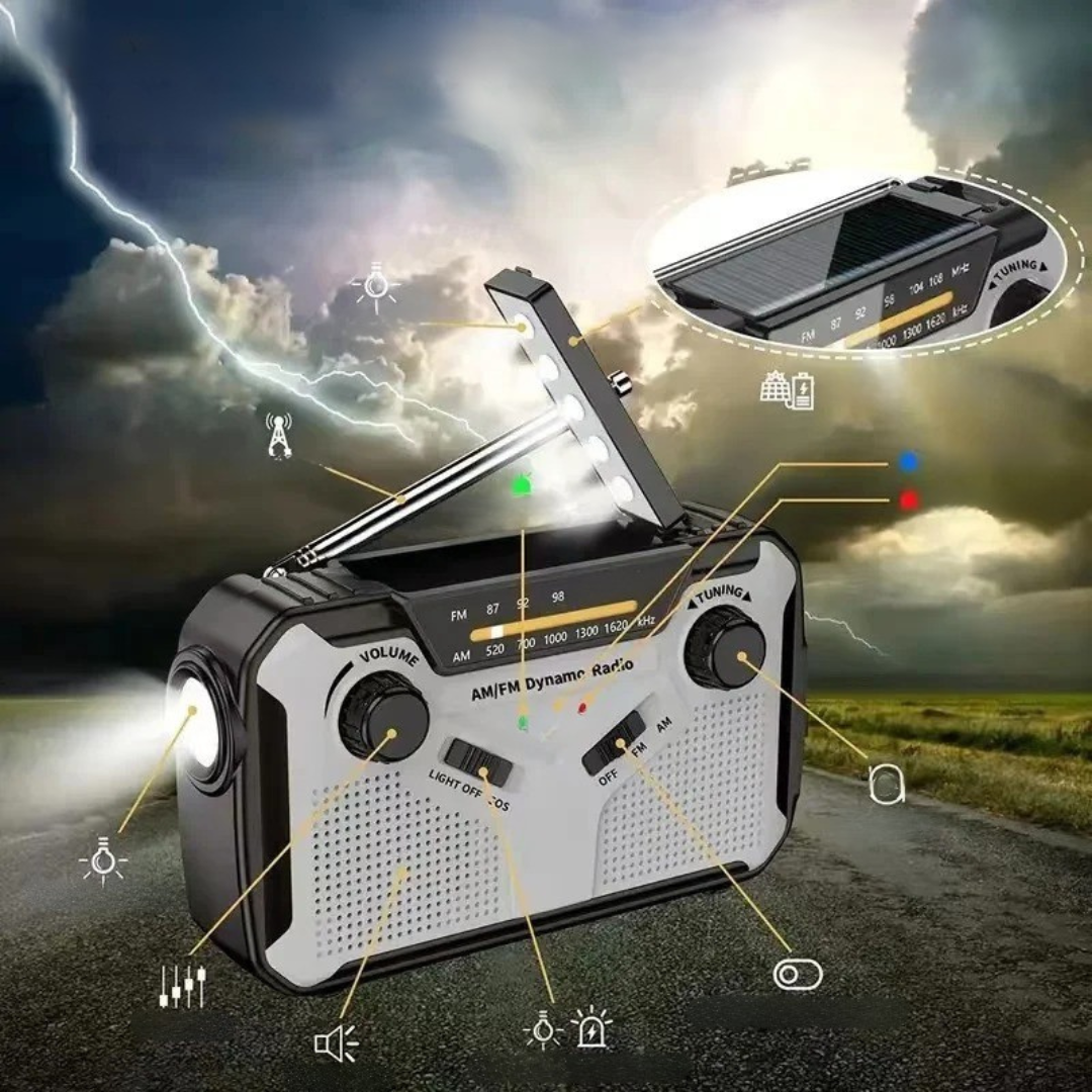Thrives Outdoor | Solivox Hand Crank Emergency Radio