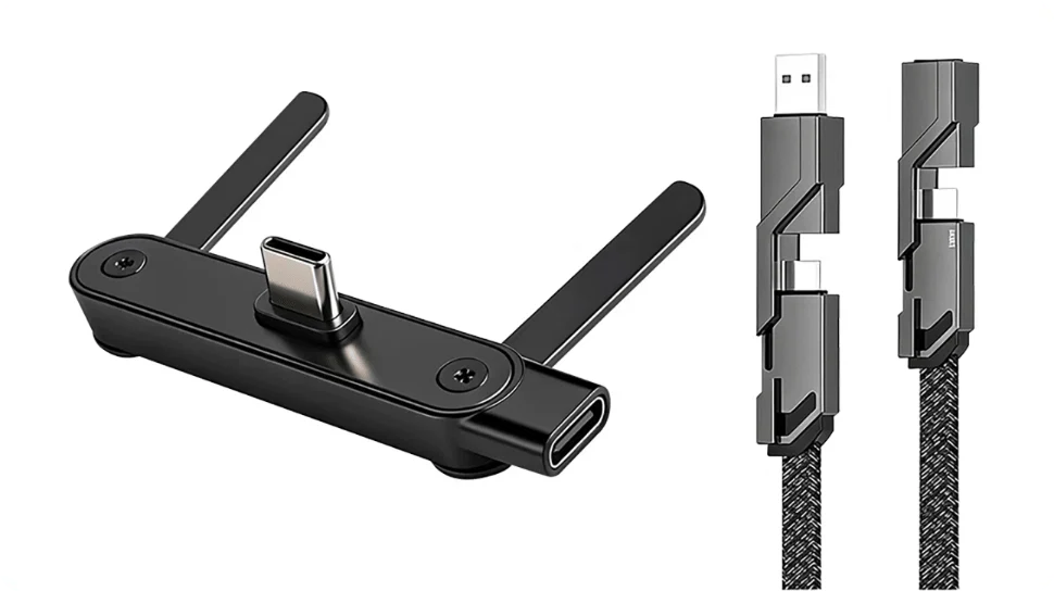 Practical and Portable Power Adapter with Foldable Plug for Travel