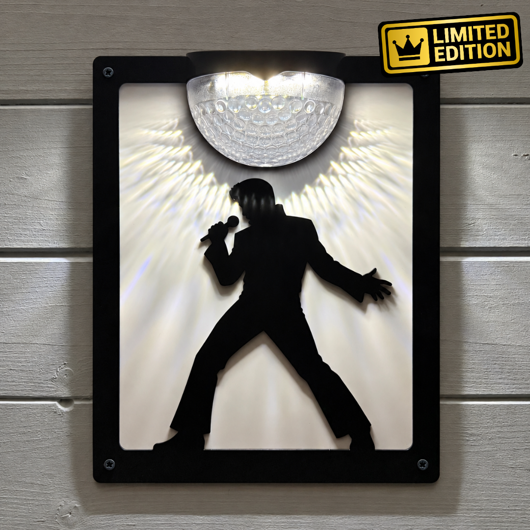 Elvis Solar Light Wall Plaque