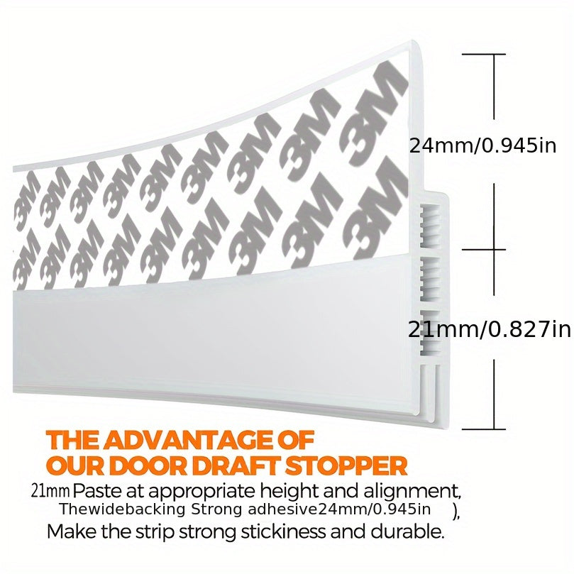 Door Draft Stopper - Silicone Door Scraper with Strong Adhesive and Sound Insulation