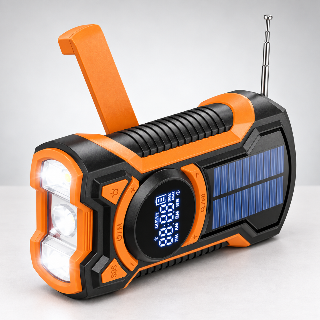 Thrives Outdoor | Crankora Hand Crank Emergency Radio – Orange