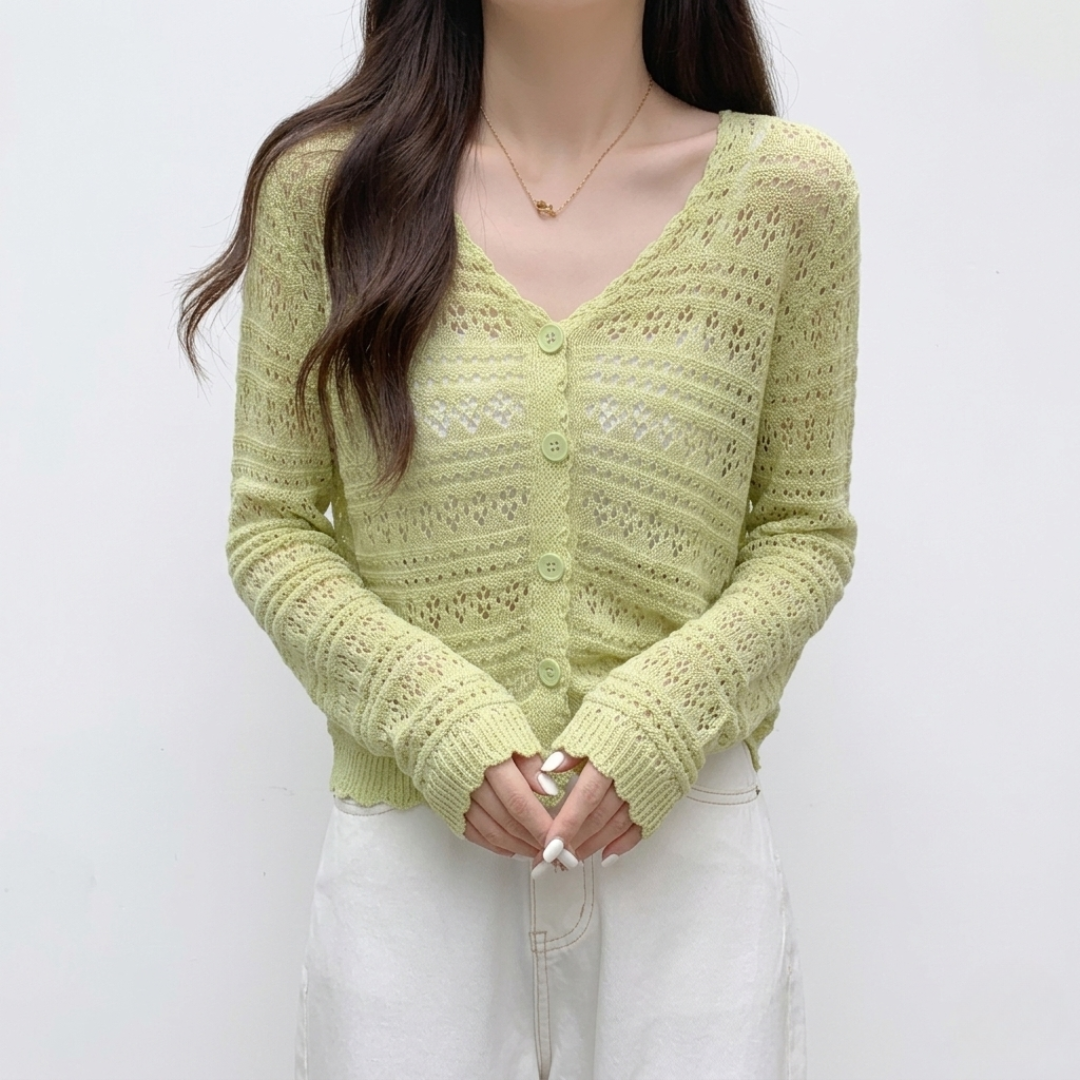 Thrives Outdoor | Aeriale Openwork Cropped Cardigan