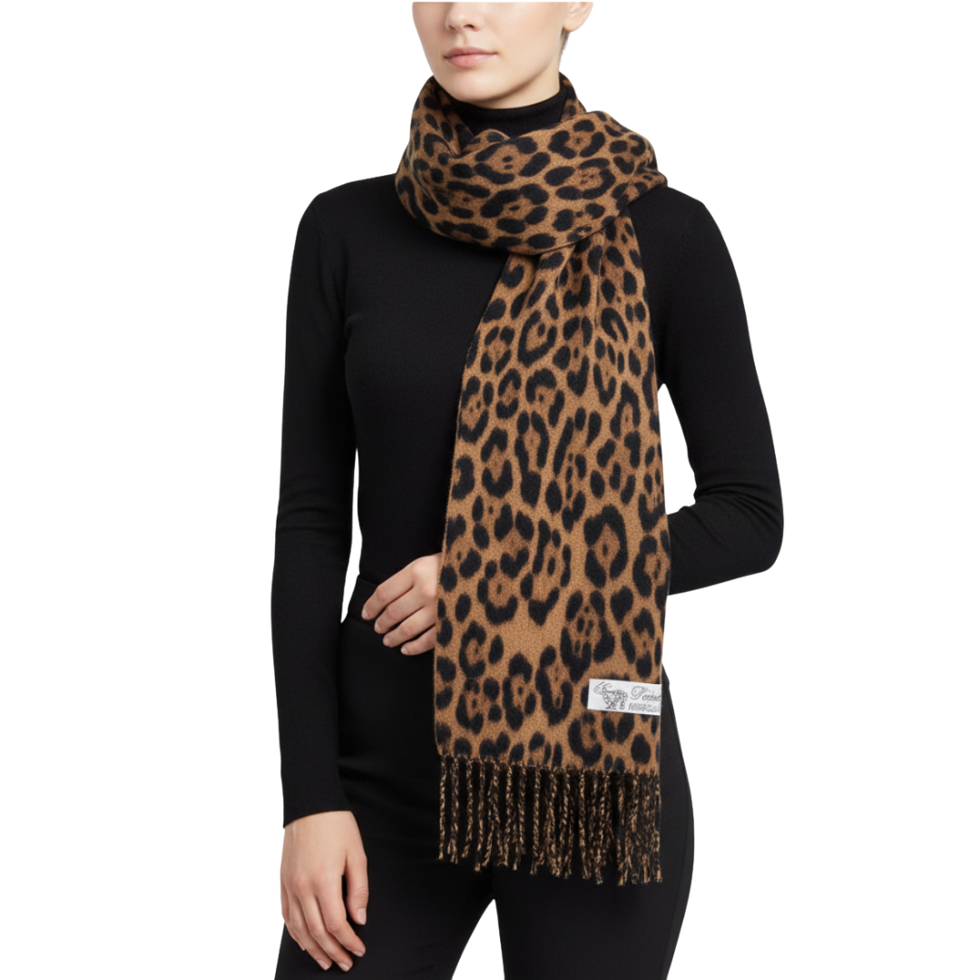 Thrives Outdoor | Knit Leopard Shawl