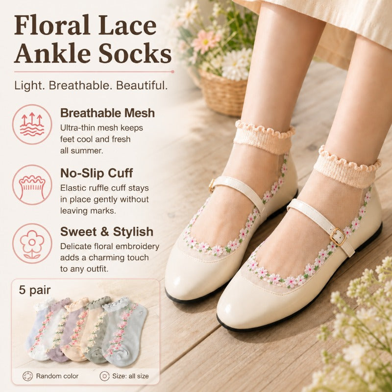 Sweet Lace Ruffle Socks