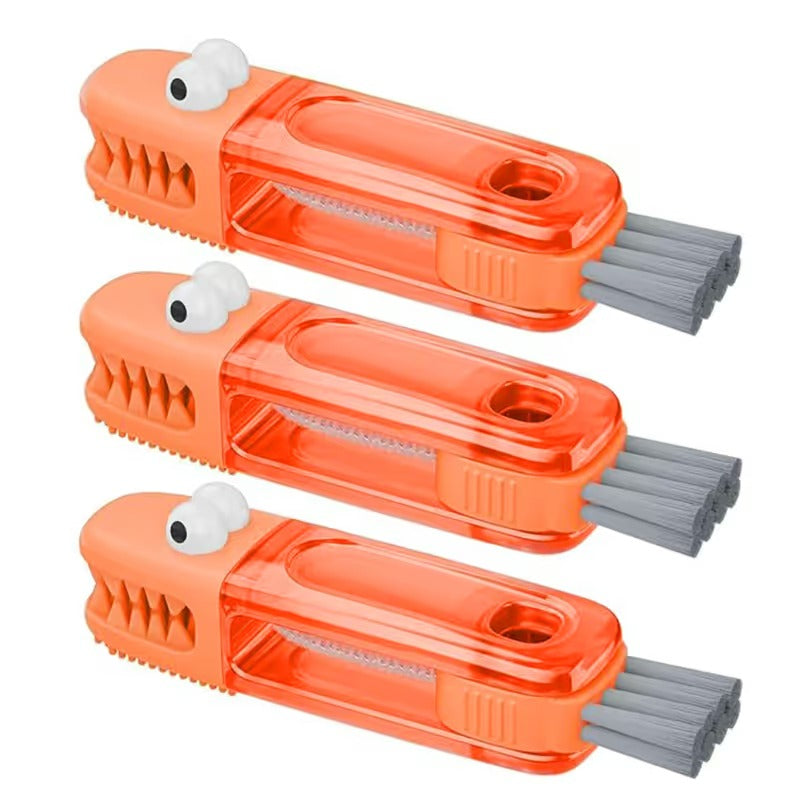 3-in-1 Crocodile Brush Deep Cleaning for Narrow Cup Lids & Tableware Gaps