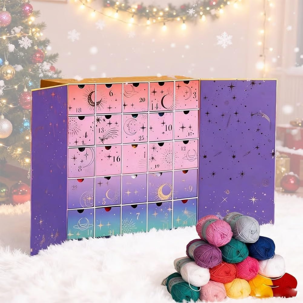 Crochet Advent Calendar 2026 (25 Days) with Yarn, Crochet Accessories, Patterns and Creative Surprises