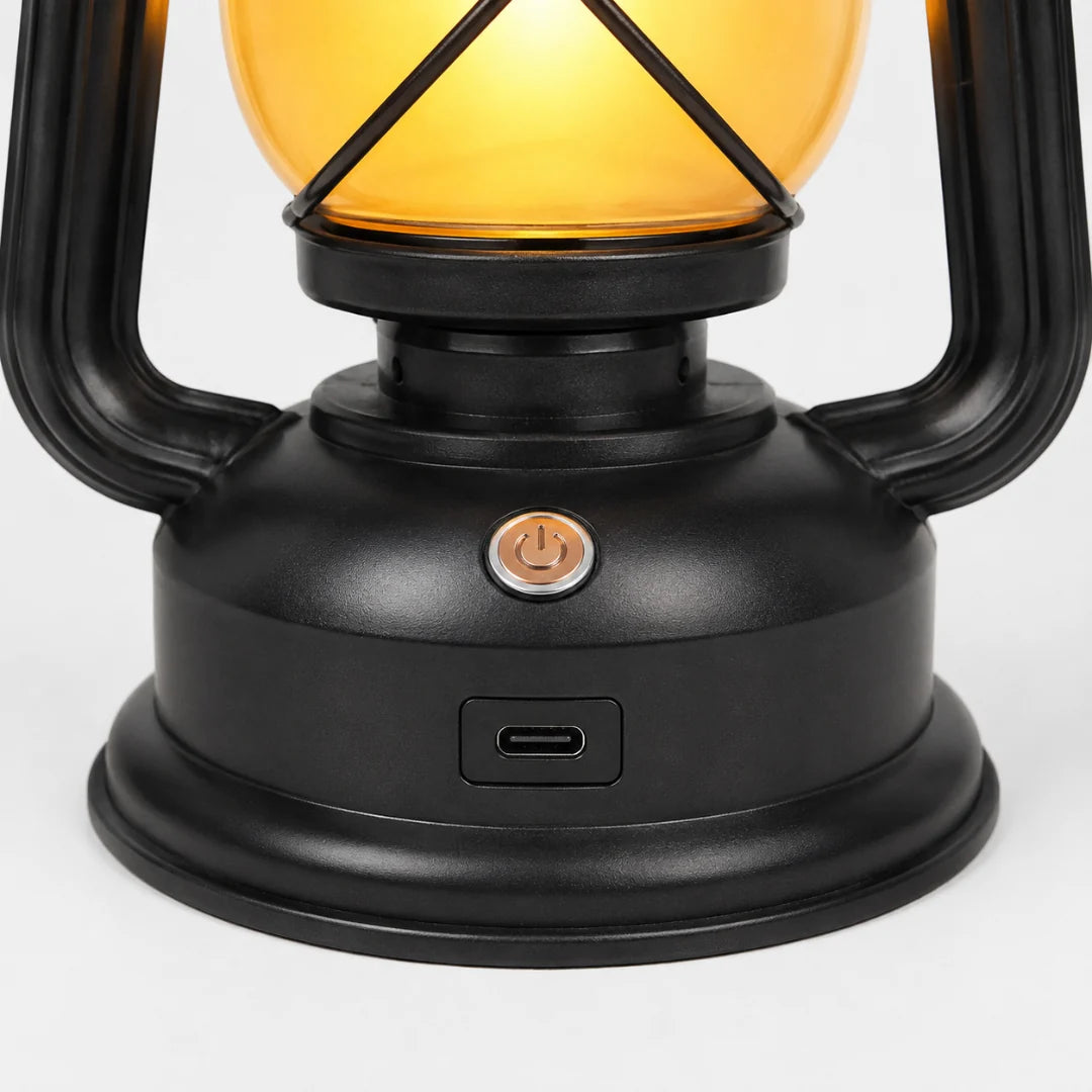 Thrives Outdoor | Flambourne Vintage-Style Rechargeable Flame-Effect Lantern