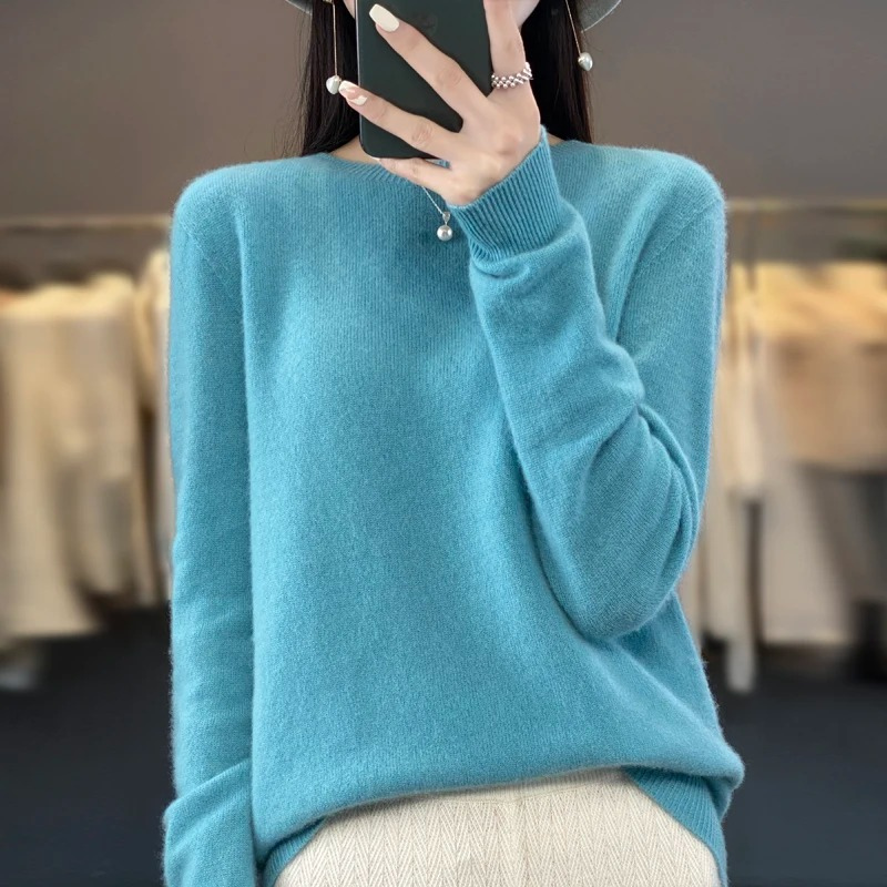 Cashmere Pullover Women's Stylish Round Neck, Soft & Comfortable