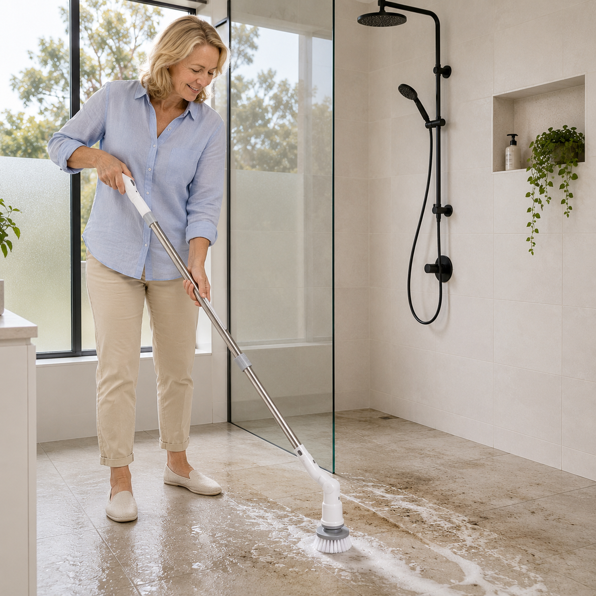 9-in-1 Extendable Bathroom Scrubber