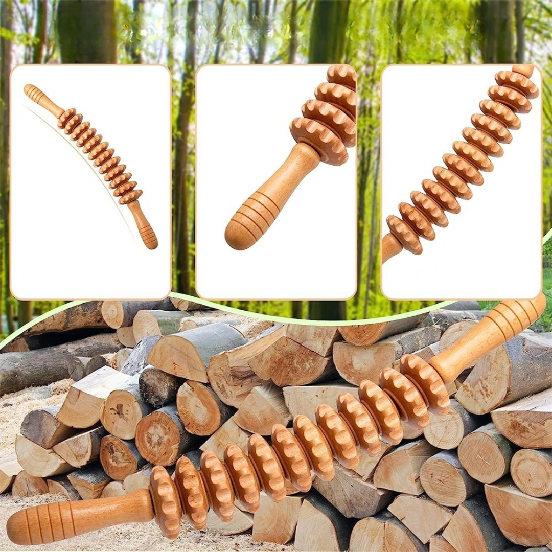 Thrives Outdoor | Silvoroam Curved Wood Body Roller