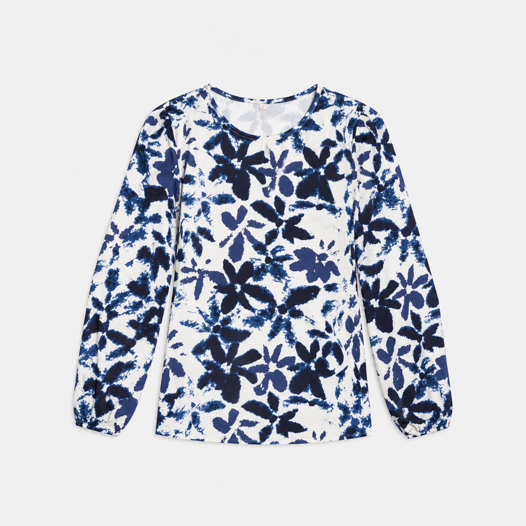 Floral Print Long Sleeve Blouse
