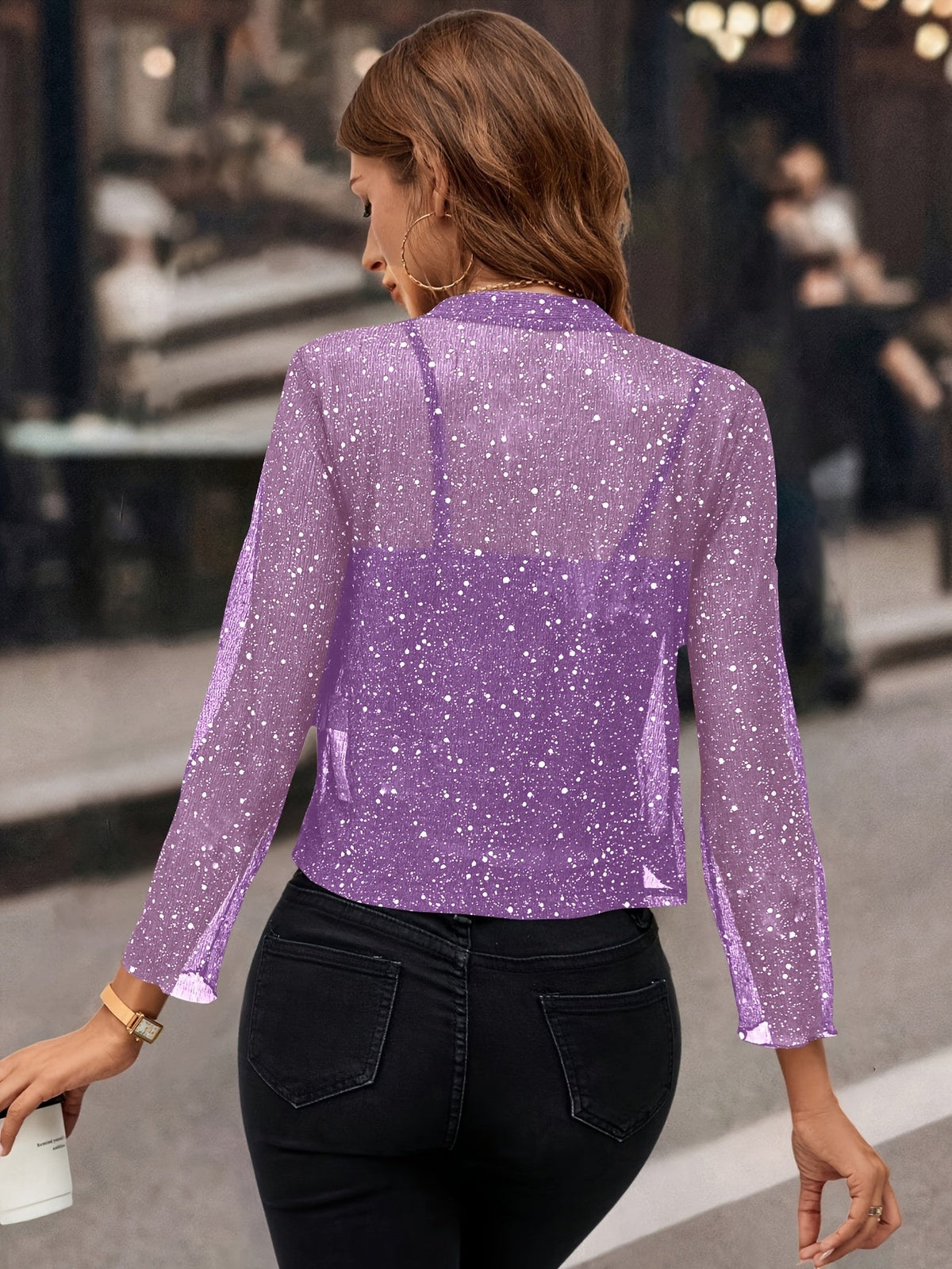 Shimmer Cropped Jacket