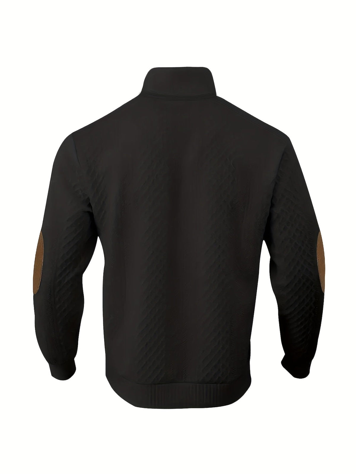 Textured Stand-Collar Pullover