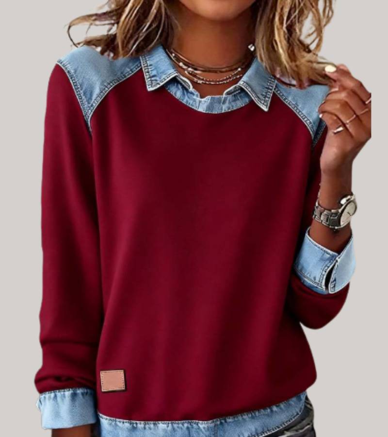 Comfortable Denim Sweater