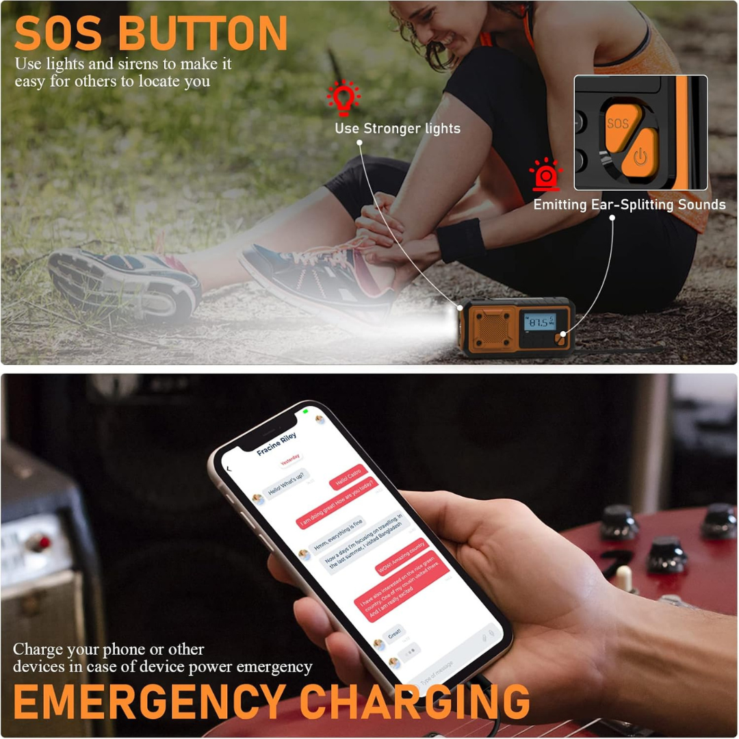 Thrives Outdoor | Solavox Portable Emergency Crank Radio