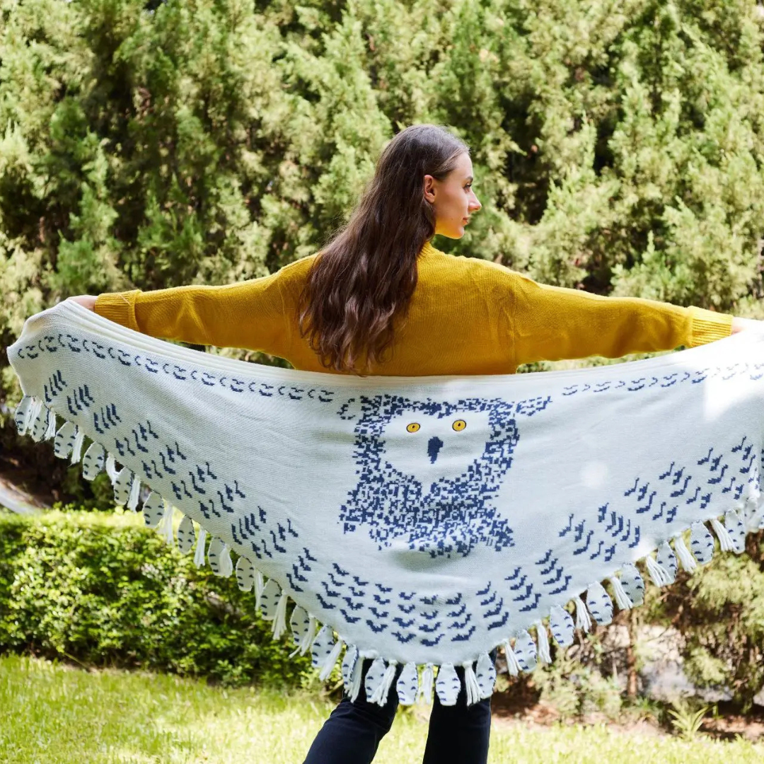 Thrives Outdoor | Owl Knitted Shawl