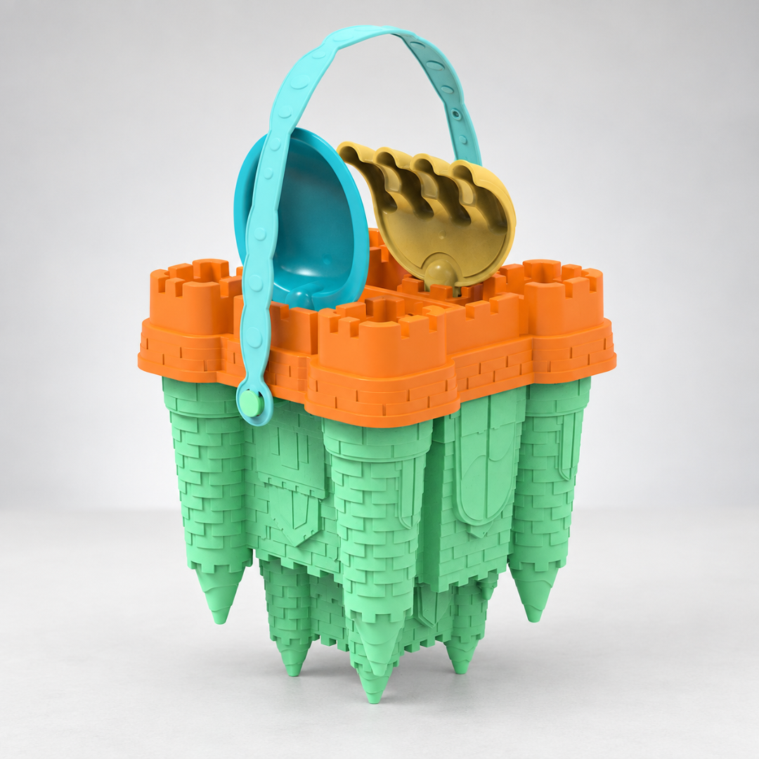 Thrives Outdoor | Sandrift Castle-Shaped Sand Bucket with Tools