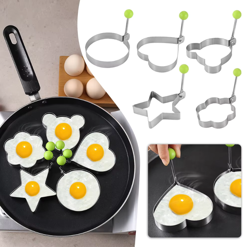 Creative Fun Egg and Pancake Shape Molders Set